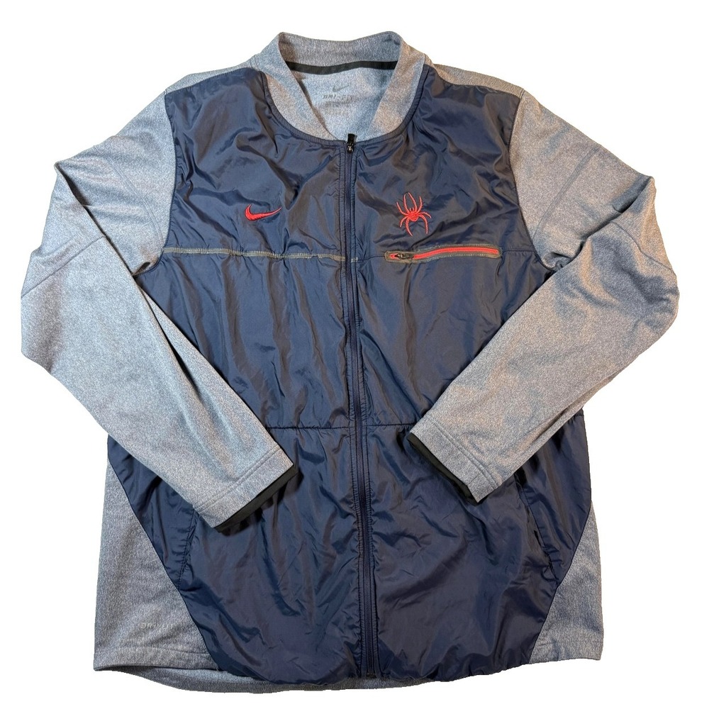 Nike Full Zip Windbreaker Mens M Blue Gray‎ Spider Collab Lightweight Sportswear